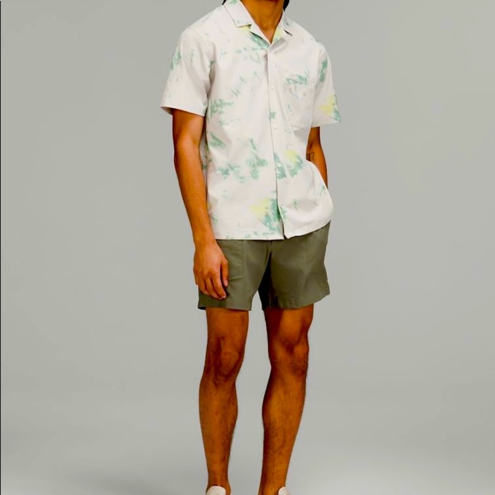 Lululemon Ventlight Mesh Breathable Hawaii Beach Airing Easy Camp Collar Shirt